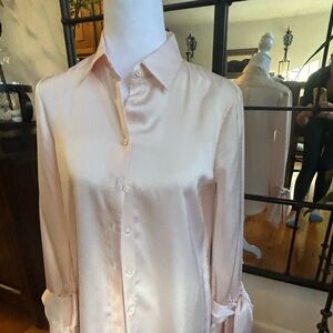 Banana Republic blush pink Satin Blouse
